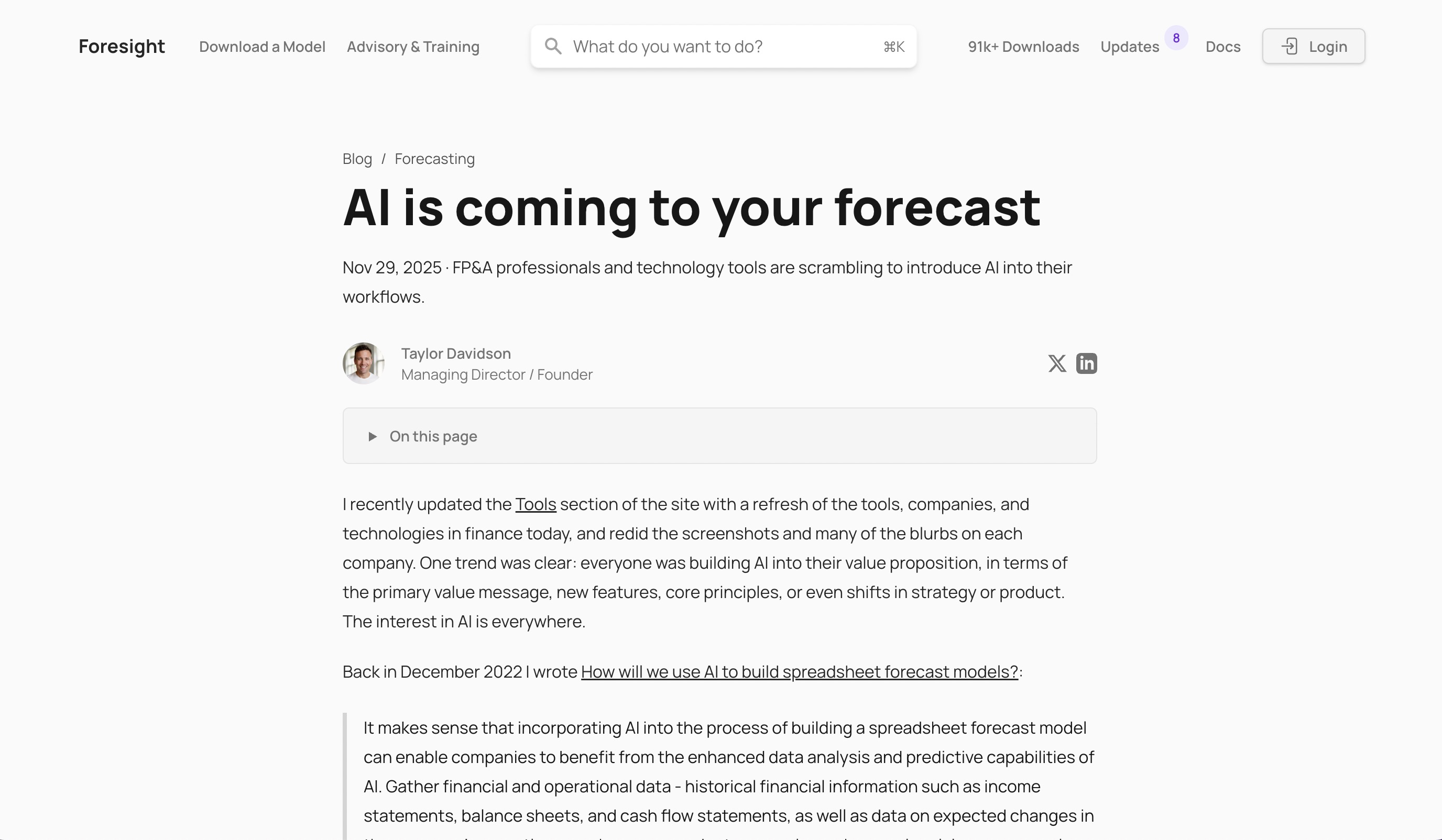 AI is coming to your forecast