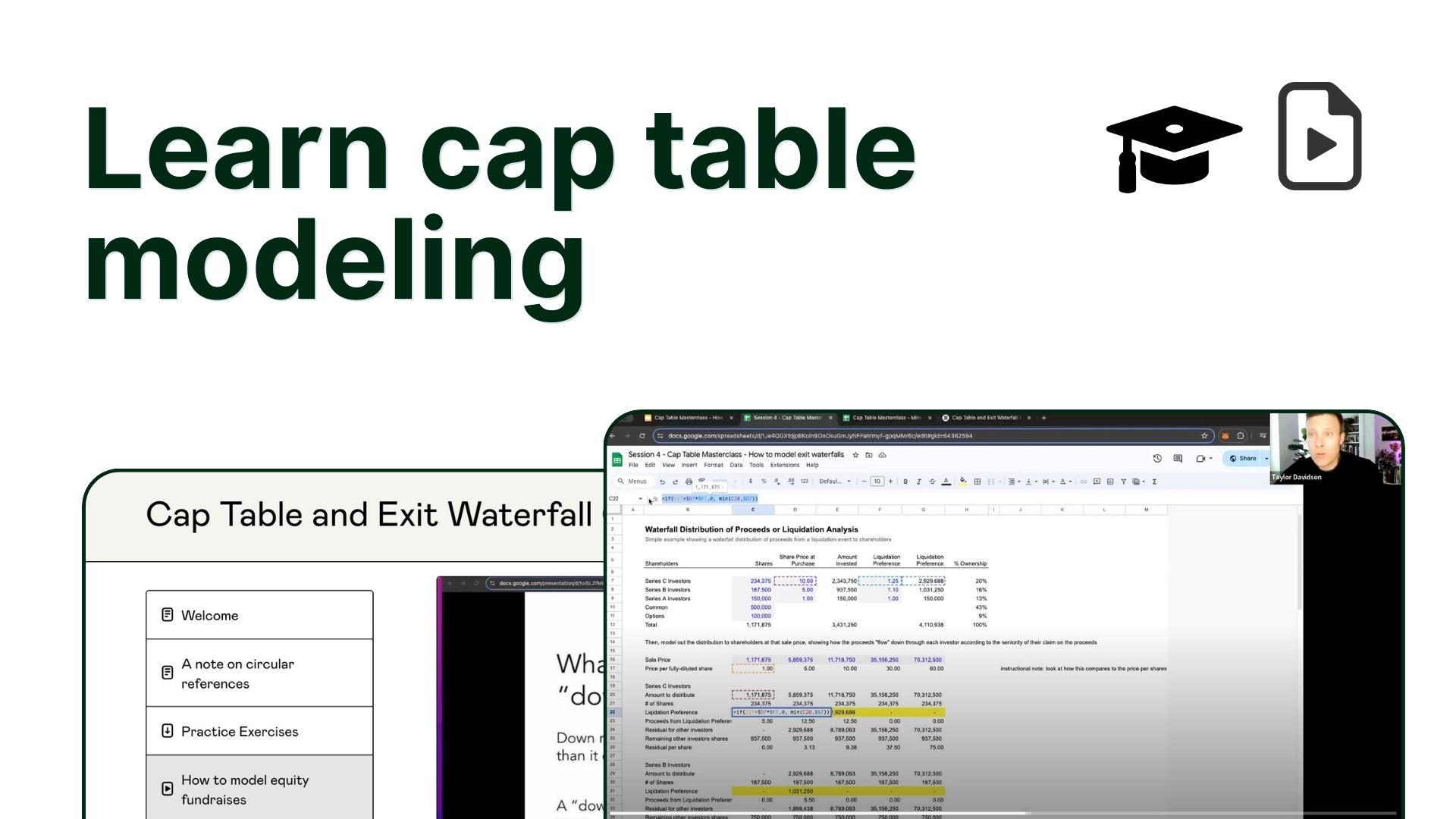 Cap Table and Exit Waterfall Course