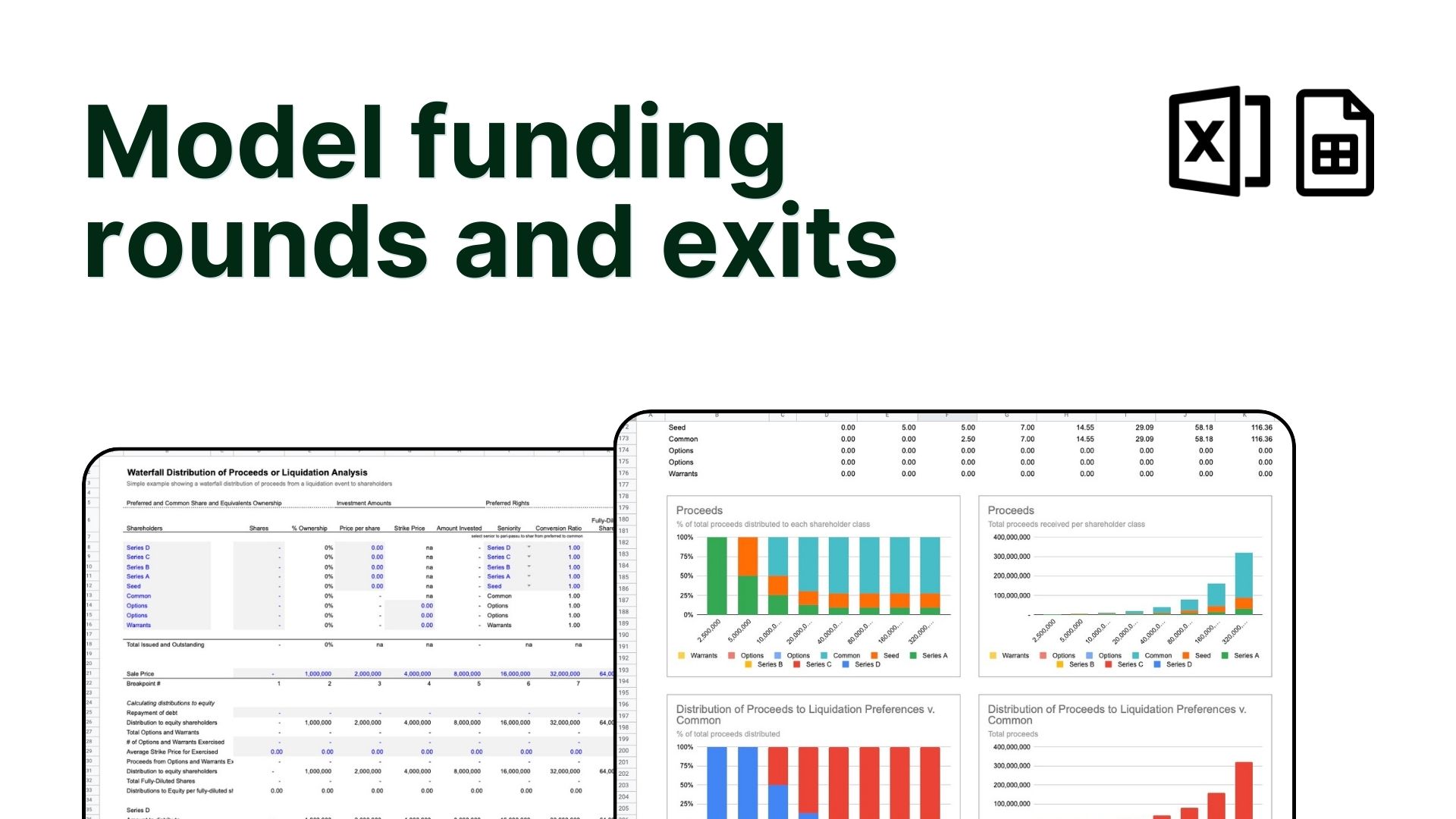 Cap Table and Exit Waterfall Tool