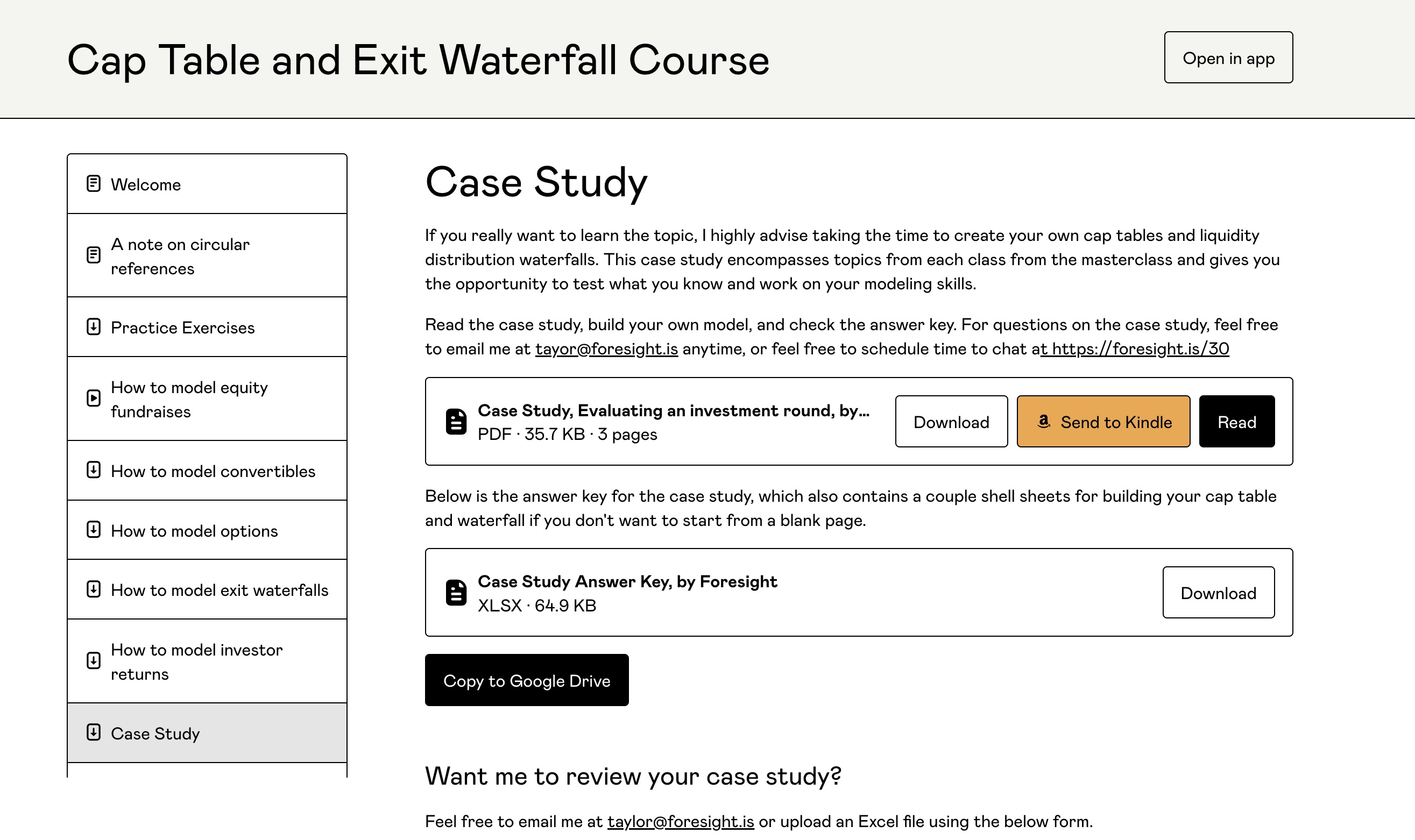 Cap Table And Exit Waterfall Course Screenshot