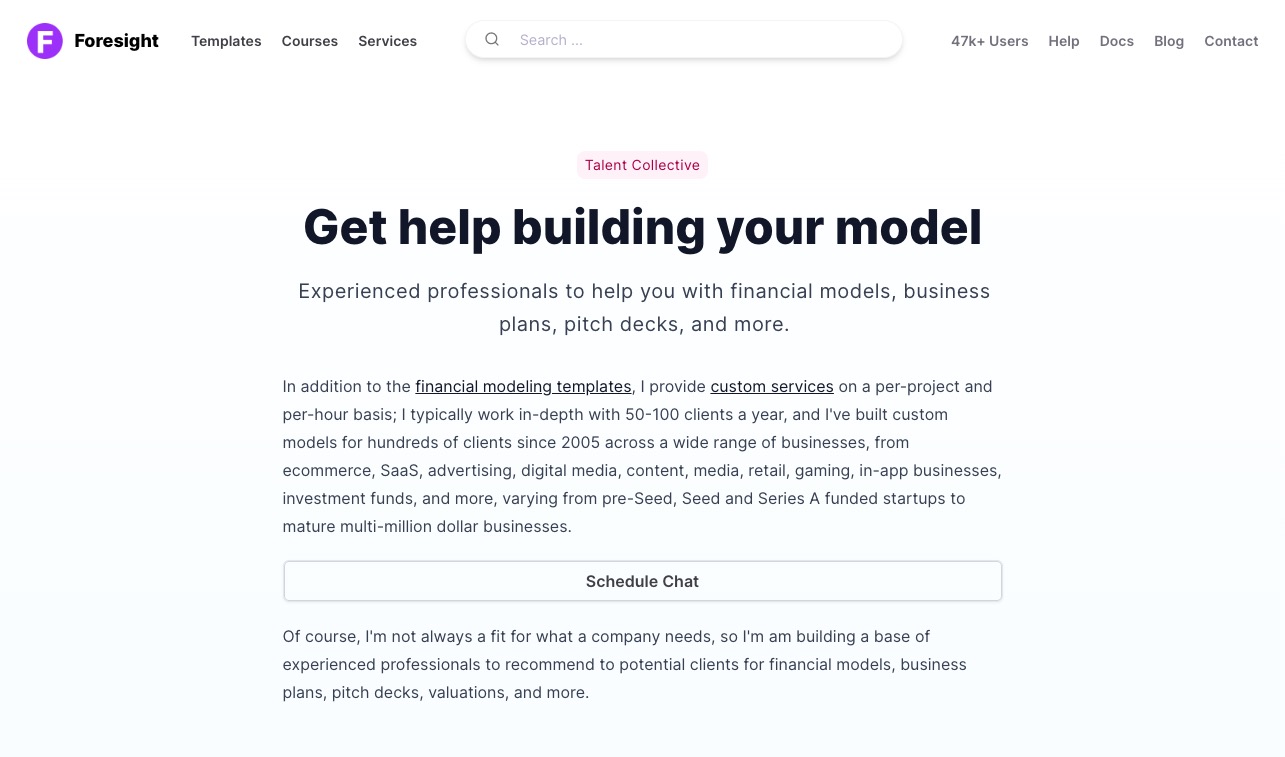 Get help building your model